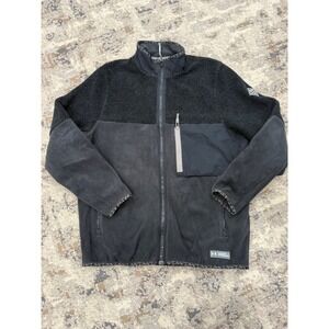 Under Armour Mens Black Hybrid Sherpa Fleece Full Zip Jacket 1373277-001 MD